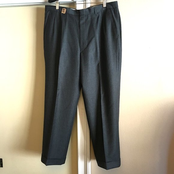 BANCROFT NEW YORK Charcoal Grey Wool Pinstripe Suit  40S - Picture 11 of 15